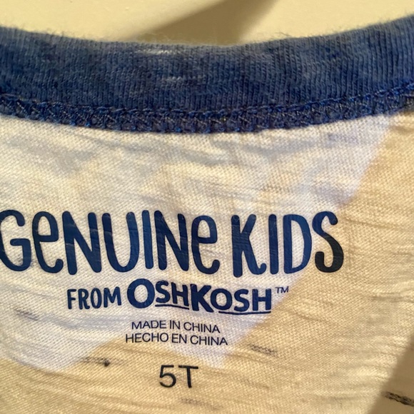Boys Genuine Kids From OshKosh Short Sleeve Shirt Size 5T - Picture 3 of 5